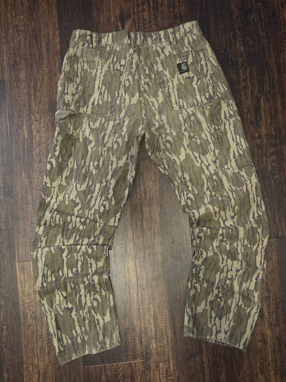 Carhartt Relaxed Fit Mossy Oak Bottomland Camo Carpenter Pants Mens Size 34x34
